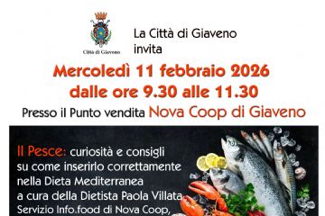 A Giaveno: incontro sugli stili alimentari - 11 febbraio