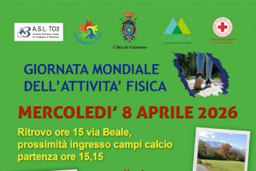Mercoledì 8 aprile a Giaveno: giornata mondiale dell'attività fisica