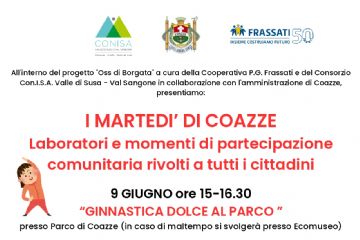 I martedì di Coazze: laboratori e momenti di partecipazione aperti a tutti i cittadini